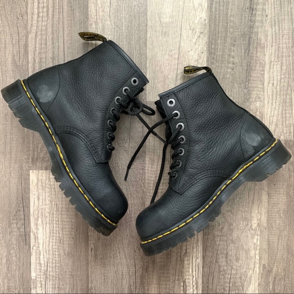 Dr. Martens Icon 7B10 Steel Toe Black Boots - Picture 2 of 10